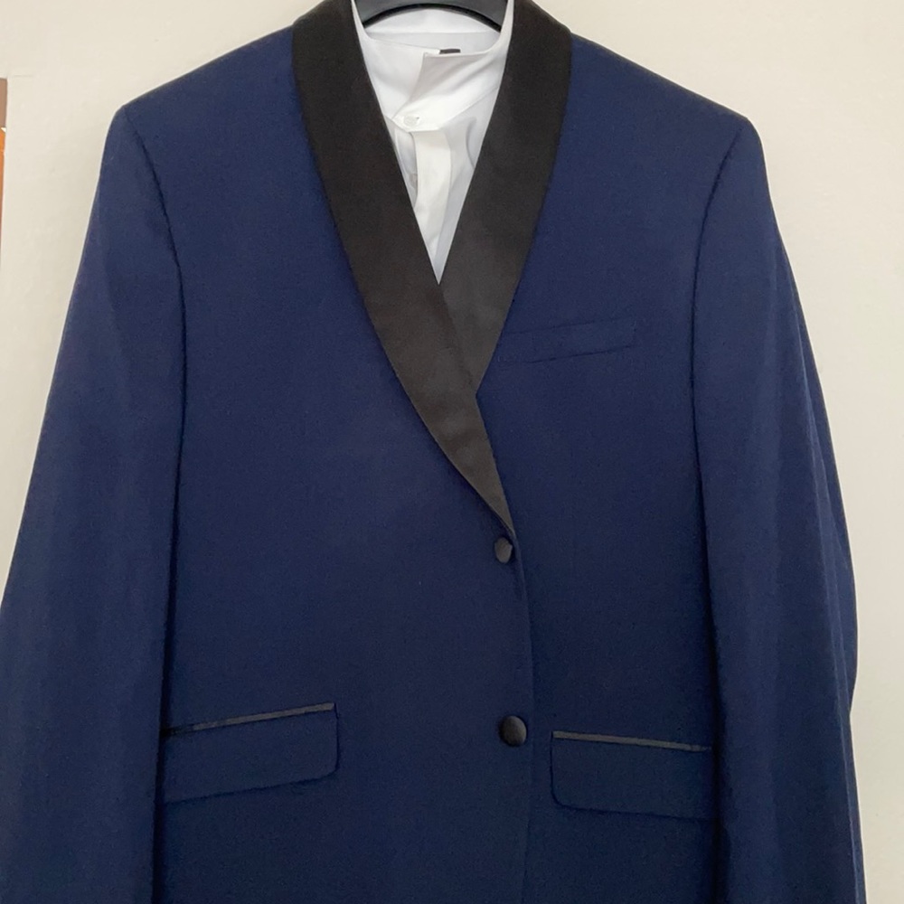 Perry Ellis Slim-Fit Comfort Stretch Navy Tux